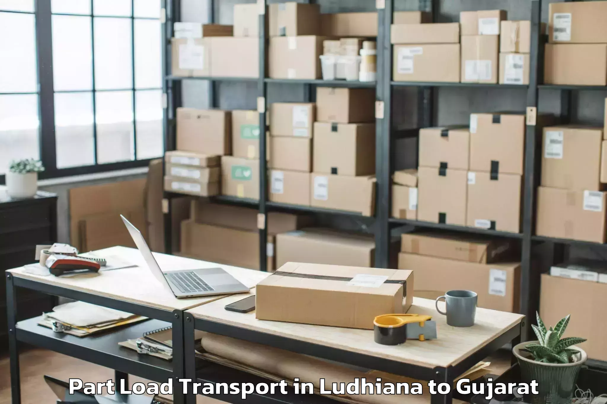 Trusted Ludhiana to Jamjodhpur Part Load Transport